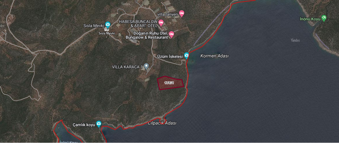 Antalya Kaş Belenli'de Satılık Denize Sıfır Arazi (1)