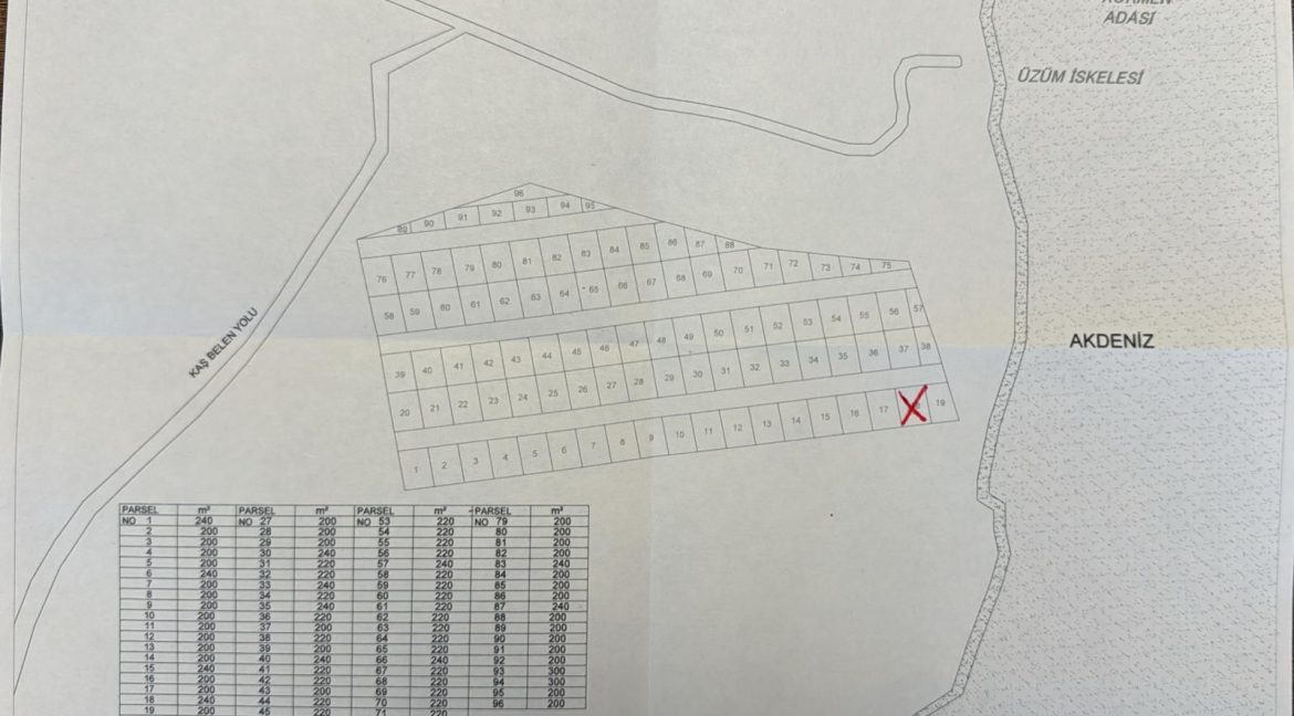 Antalya Kaş Belenli'de Satılık Denize Sıfır Arazi (2)