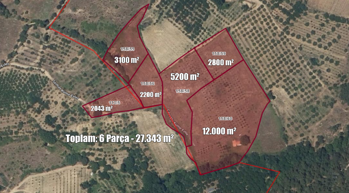 Bayramiç'te Satılık 27.343 m² Çiftlik Evi (1)