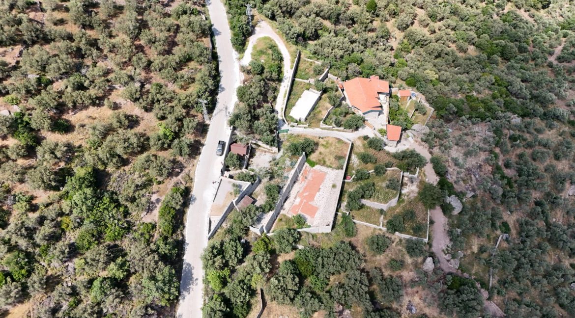 Sazlı Köyü'nde Satılık Elektriği, Suyu ve Taş Duvarları Olan Zeytinlik